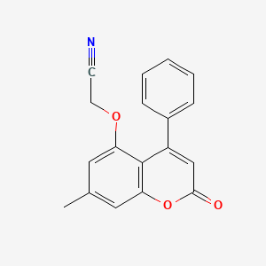 [(7-methyl-2-oxo-4-phenyl-2H-chromen-5-yl)oxy]acetonitrile