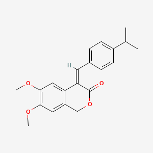 (4Z)-6,7-dimethoxy-4-[4-(propan-2-yl)benzylidene]-1,4-dihydro-3H-isochromen-3-one