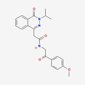 2-(3-isopropyl-4-oxo-3,4-dihydro-1-phthalazinyl)-N-[2-(4-methoxyphenyl)-2-oxoethyl]acetamide