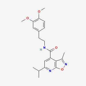 molecular formula C21H25N3O4 B11148442 N-[2-(3,4-dimethoxyphenyl)ethyl]-6-isopropyl-3-methylisoxazolo[5,4-b]pyridine-4-carboxamide 