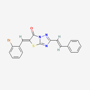 (5Z)-5-(2-bromobenzylidene)-2-[(E)-2-phenylethenyl][1,3]thiazolo[3,2-b][1,2,4]triazol-6(5H)-one