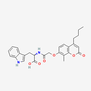 N-{[(4-butyl-8-methyl-2-oxo-2H-chromen-7-yl)oxy]acetyl}-L-tryptophan