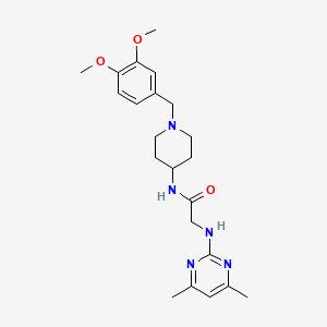 N-[1-(3,4-dimethoxybenzyl)-4-piperidyl]-2-[(4,6-dimethyl-2-pyrimidinyl)amino]acetamide