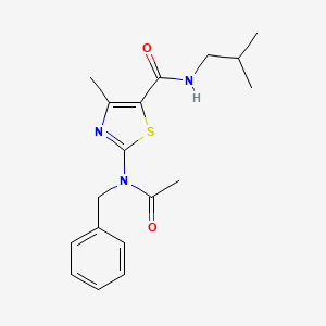 2-[acetyl(benzyl)amino]-N-isobutyl-4-methyl-1,3-thiazole-5-carboxamide