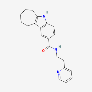 N-[2-(2-pyridyl)ethyl]-5,6,7,8,9,10-hexahydrocyclohepta[b]indole-2-carboxamide