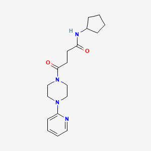 N~1~-cyclopentyl-4-oxo-4-[4-(2-pyridyl)piperazino]butanamide