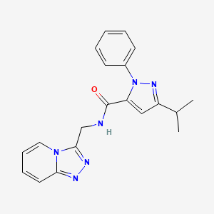 3-isopropyl-1-phenyl-N-([1,2,4]triazolo[4,3-a]pyridin-3-ylmethyl)-1H-pyrazole-5-carboxamide