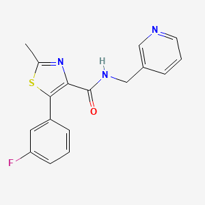 5-(3-fluorophenyl)-2-methyl-N-(3-pyridylmethyl)-1,3-thiazole-4-carboxamide