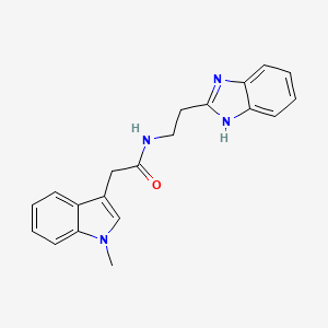 molecular formula C20H20N4O B11148497 N-[2-(1H-1,3-benzimidazol-2-yl)ethyl]-2-(1-methyl-1H-indol-3-yl)acetamide 