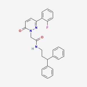 molecular formula C27H24FN3O2 B11148506 N-(3,3-diphenylpropyl)-2-[3-(2-fluorophenyl)-6-oxo-1(6H)-pyridazinyl]acetamide 