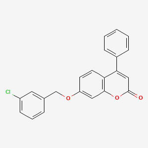 7-[(3-chlorophenyl)methoxy]-4-phenyl-2H-chromen-2-one