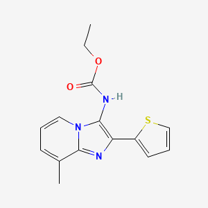 molecular formula C15H15N3O2S B11148565 ethyl N-[8-methyl-2-(2-thienyl)imidazo[1,2-a]pyridin-3-yl]carbamate 