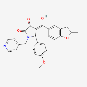 3-hydroxy-5-(4-methoxyphenyl)-4-[(2-methyl-2,3-dihydro-1-benzofuran-5-yl)carbonyl]-1-(pyridin-4-ylmethyl)-1,5-dihydro-2H-pyrrol-2-one