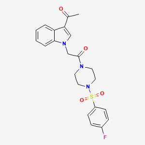 2-(3-acetyl-1H-indol-1-yl)-1-{4-[(4-fluorophenyl)sulfonyl]piperazin-1-yl}ethanone