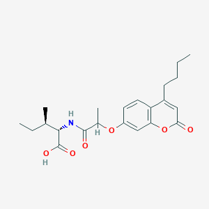 molecular formula C22H29NO6 B11148645 N-{2-[(4-butyl-2-oxo-2H-chromen-7-yl)oxy]propanoyl}-L-isoleucine 