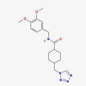 trans-N-(3,4-dimethoxybenzyl)-4-(1H-tetrazol-1-ylmethyl)cyclohexanecarboxamide