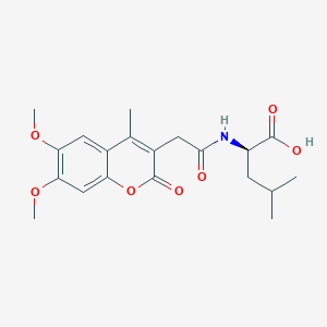 N-[(6,7-dimethoxy-4-methyl-2-oxo-2H-chromen-3-yl)acetyl]-D-leucine