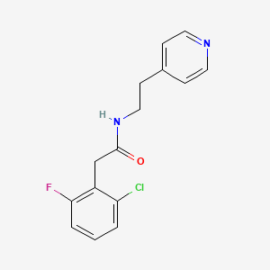 molecular formula C15H14ClFN2O B11148677 2-(2-chloro-6-fluorophenyl)-N-[2-(4-pyridyl)ethyl]acetamide 