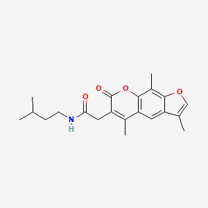 N-(3-methylbutyl)-2-(3,5,9-trimethyl-7-oxo-7H-furo[3,2-g]chromen-6-yl)acetamide