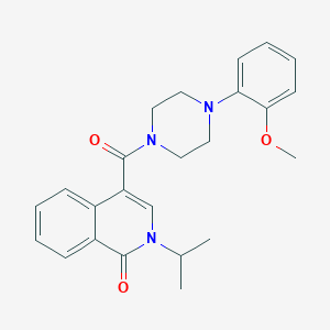 molecular formula C24H27N3O3 B11148703 2-isopropyl-4-{[4-(2-methoxyphenyl)piperazino]carbonyl}-1(2H)-isoquinolinone 