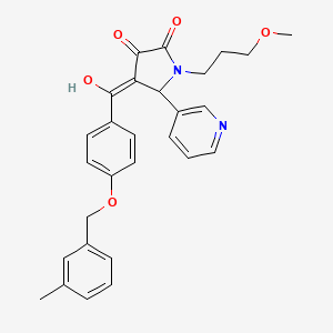 3-hydroxy-1-(3-methoxypropyl)-4-({4-[(3-methylbenzyl)oxy]phenyl}carbonyl)-5-(pyridin-3-yl)-1,5-dihydro-2H-pyrrol-2-one