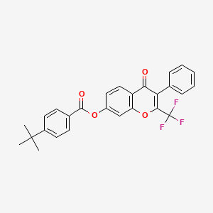 4-oxo-3-phenyl-2-(trifluoromethyl)-4H-chromen-7-yl 4-tert-butylbenzoate