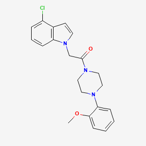 molecular formula C21H22ClN3O2 B11148768 2-(4-chloro-1H-indol-1-yl)-1-[4-(2-methoxyphenyl)piperazin-1-yl]ethanone 