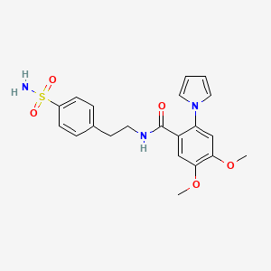 4,5-dimethoxy-2-(1H-pyrrol-1-yl)-N-[2-(4-sulfamoylphenyl)ethyl]benzamide