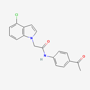 N-(4-acetylphenyl)-2-(4-chloro-1H-indol-1-yl)acetamide