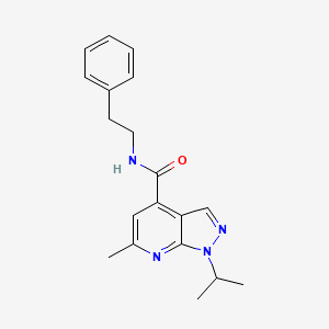 1-isopropyl-6-methyl-N-(2-phenylethyl)-1H-pyrazolo[3,4-b]pyridine-4-carboxamide