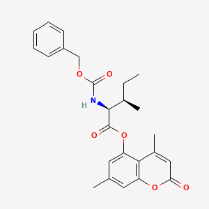 molecular formula C25H27NO6 B11148817 4,7-dimethyl-2-oxo-2H-chromen-5-yl N-[(benzyloxy)carbonyl]-L-isoleucinate 