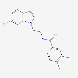 N-[2-(6-chloro-1H-indol-1-yl)ethyl]-3,4-dimethylbenzamide