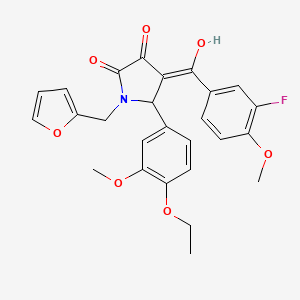 5-(4-ethoxy-3-methoxyphenyl)-4-[(3-fluoro-4-methoxyphenyl)carbonyl]-1-(furan-2-ylmethyl)-3-hydroxy-1,5-dihydro-2H-pyrrol-2-one