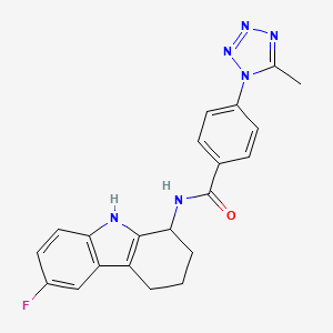 N-(6-fluoro-2,3,4,9-tetrahydro-1H-carbazol-1-yl)-4-(5-methyl-1H-tetrazol-1-yl)benzamide