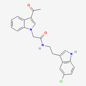 2-(3-acetyl-1H-indol-1-yl)-N-[2-(5-chloro-1H-indol-3-yl)ethyl]acetamide