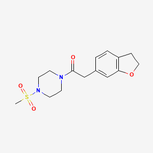 2-(2,3-Dihydro-1-benzofuran-6-yl)-1-[4-(methylsulfonyl)piperazin-1-yl]ethanone