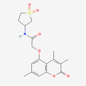 N-(1,1-dioxidotetrahydrothiophen-3-yl)-2-[(3,4,7-trimethyl-2-oxo-2H-chromen-5-yl)oxy]acetamide