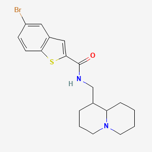 molecular formula C19H23BrN2OS B11148874 5-bromo-N-(octahydro-2H-quinolizin-1-ylmethyl)-1-benzothiophene-2-carboxamide 