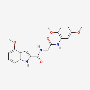 N~2~-[2-(2,5-dimethoxyanilino)-2-oxoethyl]-4-methoxy-1H-indole-2-carboxamide