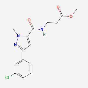 methyl 3-({[3-(3-chlorophenyl)-1-methyl-1H-pyrazol-5-yl]carbonyl}amino)propanoate