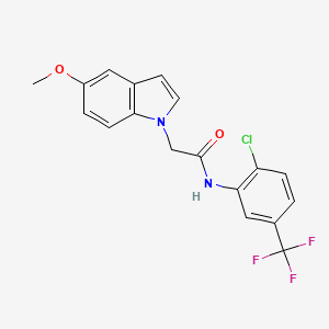 molecular formula C18H14ClF3N2O2 B11148929 N-[2-chloro-5-(trifluoromethyl)phenyl]-2-(5-methoxy-1H-indol-1-yl)acetamide 