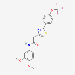 N-(3,4-dimethoxyphenyl)-2-{2-[4-(trifluoromethoxy)phenyl]-1,3-thiazol-4-yl}acetamide