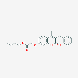 molecular formula C23H24O5 B11148938 butyl [(3-benzyl-4-methyl-2-oxo-2H-chromen-7-yl)oxy]acetate 