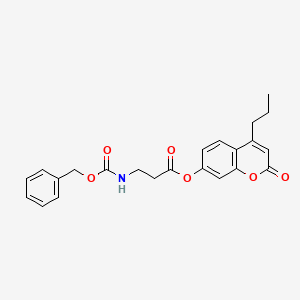 2-oxo-4-propyl-2H-chromen-7-yl N-[(benzyloxy)carbonyl]-beta-alaninate