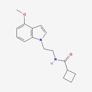 molecular formula C16H20N2O2 B11149039 N-[2-(4-methoxy-1H-indol-1-yl)ethyl]cyclobutanecarboxamide 