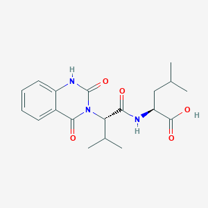 molecular formula C19H25N3O5 B11149045 N-[(2S)-2-(2,4-dioxo-1,4-dihydroquinazolin-3(2H)-yl)-3-methylbutanoyl]-L-leucine 