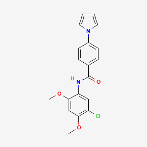 N-(5-chloro-2,4-dimethoxyphenyl)-4-(1H-pyrrol-1-yl)benzamide