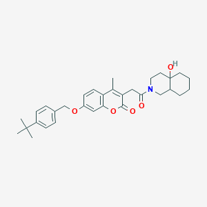 7-[(4-tert-butylbenzyl)oxy]-3-[2-(4a-hydroxyoctahydroisoquinolin-2(1H)-yl)-2-oxoethyl]-4-methyl-2H-chromen-2-one