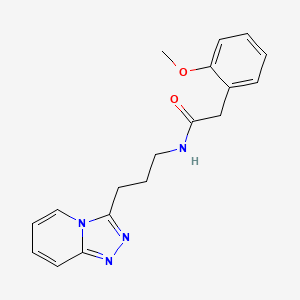 molecular formula C18H20N4O2 B11149074 2-(2-methoxyphenyl)-N-(3-[1,2,4]triazolo[4,3-a]pyridin-3-ylpropyl)acetamide 