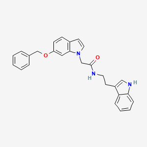 molecular formula C27H25N3O2 B11149078 2-[6-(benzyloxy)-1H-indol-1-yl]-N-[2-(1H-indol-3-yl)ethyl]acetamide 